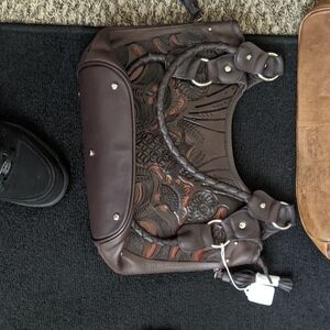 Elegant Brown Leather Men's Bag